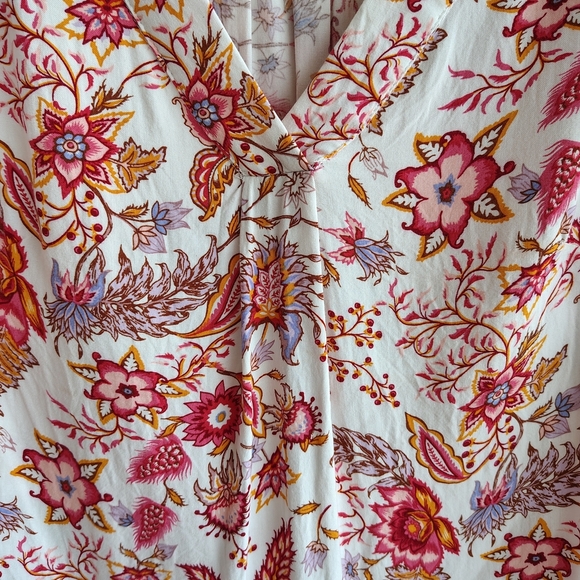 Cynthia Rowley Multicolor Floral Blouse size 1x - Picture 3 of 6